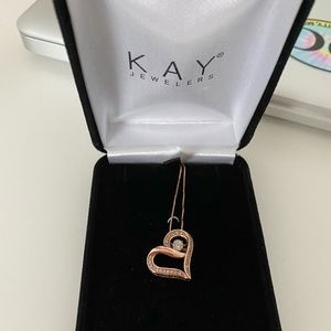 Rose gold heart necklace